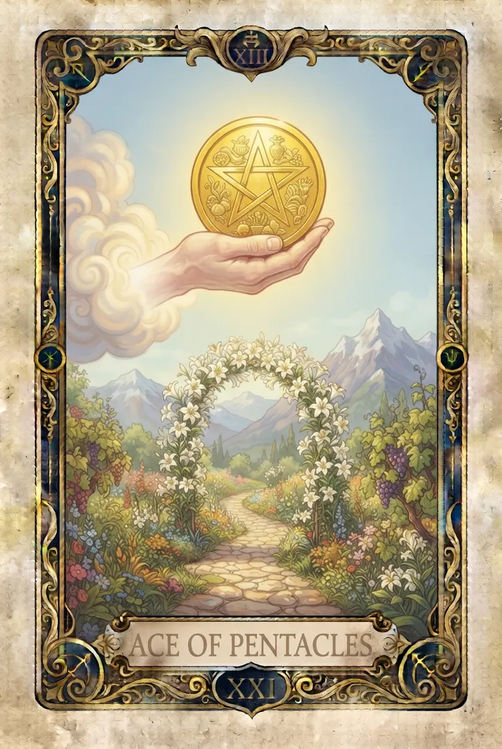 אס מטבעות, Ace of Pentacles