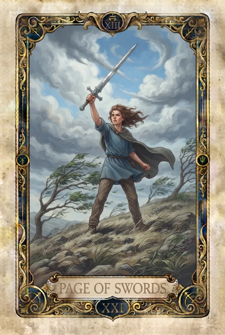 נער חרבות, Page of Swords
