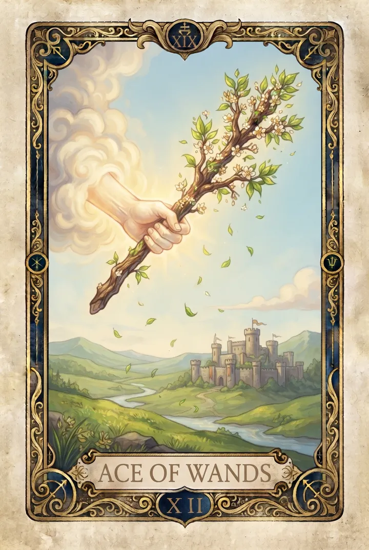 אס שרביטים, Ace of Wands