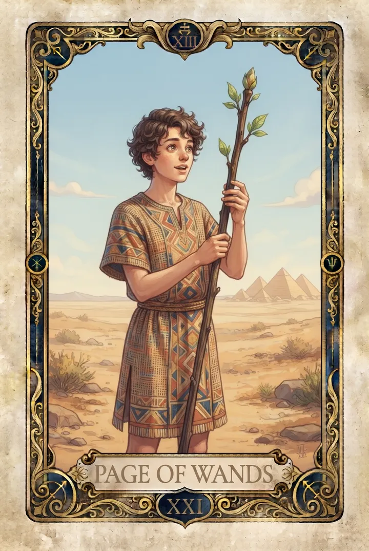 נער שרביטים, Page of Wands