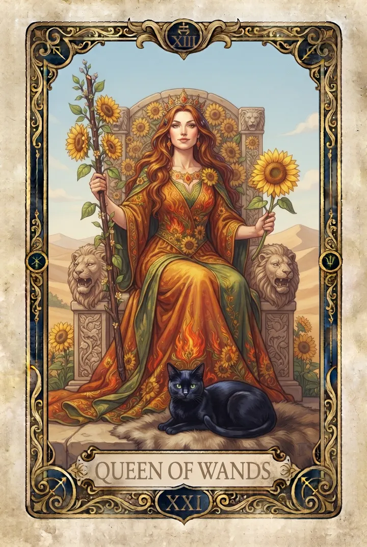 מלכה שרביטים, Queen of Wands